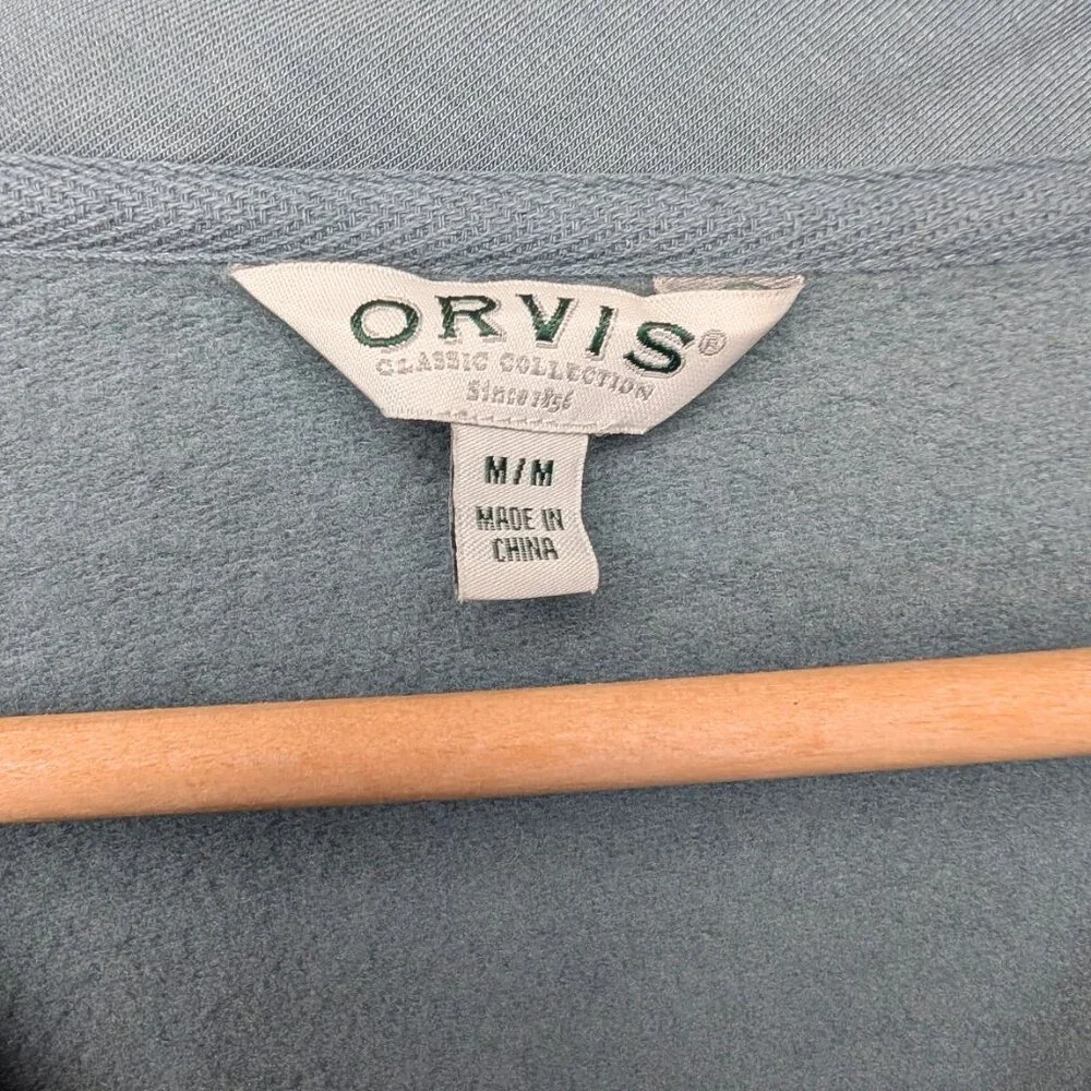 Orvis Women's Medium Sweater Blue V Neck Long Sleeve Soft Pullover - Picture 5 of 7
